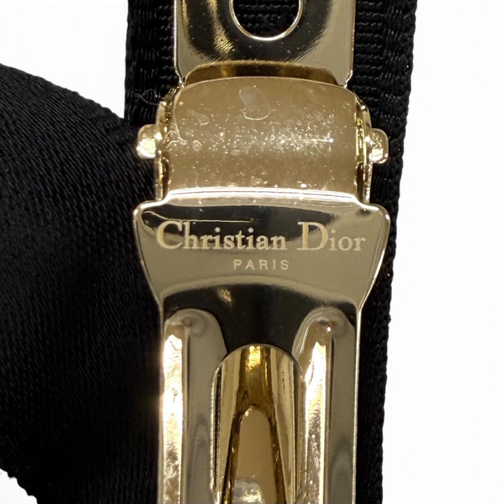 Pristine Christian Dior Valletta CD logo ribbon black Rayon Women 45DT952E132