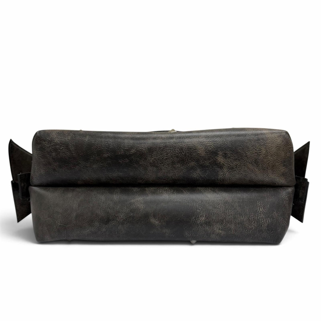 Excellent ACNE STUDIOS Tote Bag MUSUBI Studded 2-Way Leather Shoulder Dark brown