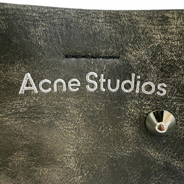 Excellent ACNE STUDIOS Tote Bag MUSUBI Studded 2-Way Leather Shoulder Dark brown