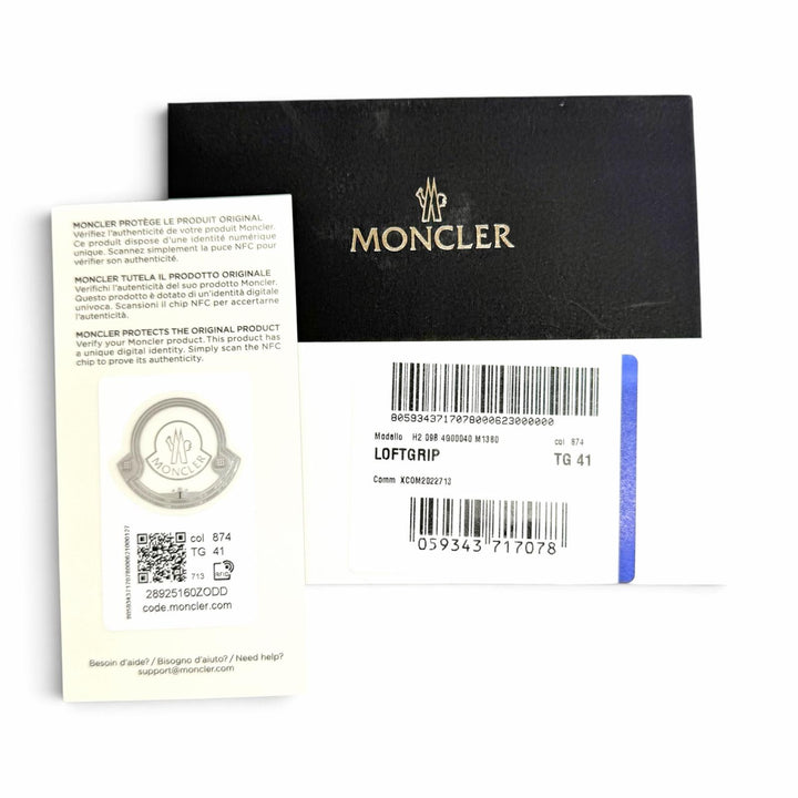 Pristine MONCLER LOFT GRIP Logo patch, side zipper, rubber rain boots, 41