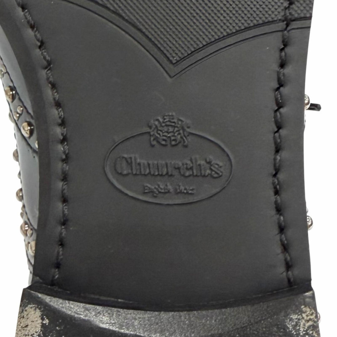 Great CHURCH'S Leather shoes BURWOOD MET Studded Polished Binder Calf 36.5