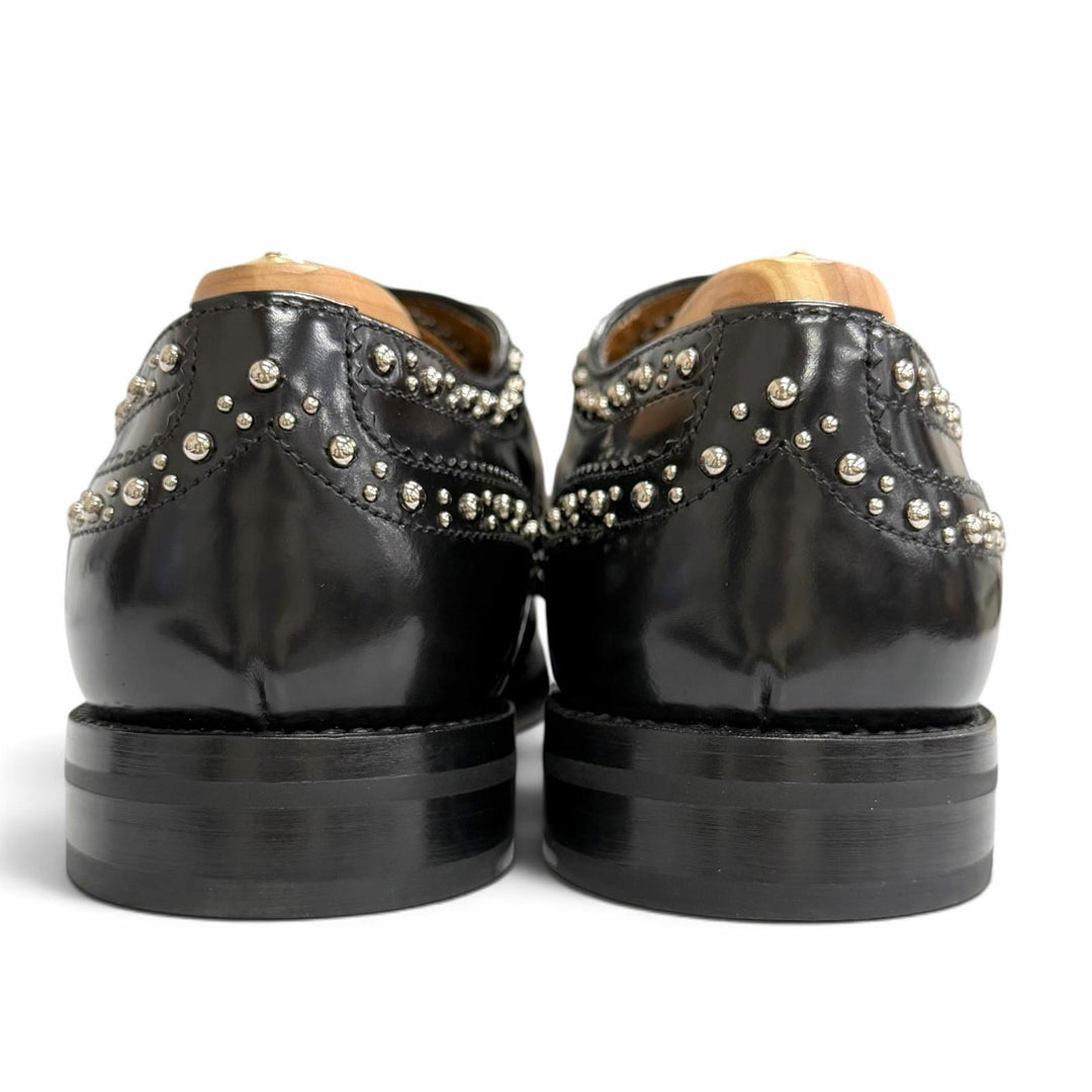 Great CHURCH'S Leather shoes BURWOOD MET Studded Polished Binder Calf 36.5