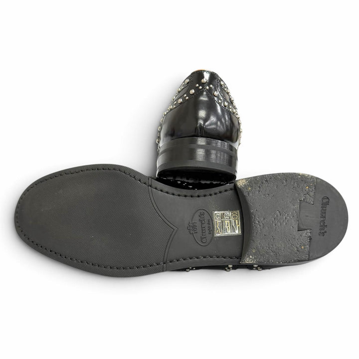Great CHURCH'S Leather shoes BURWOOD MET Studded Polished Binder Calf 36.5