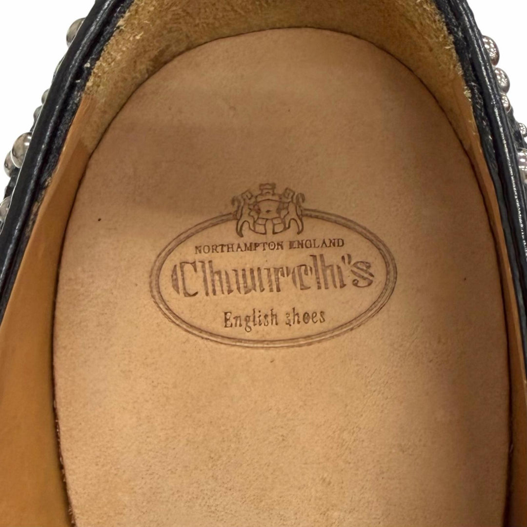 Great CHURCH'S Leather shoes BURWOOD MET Studded Polished Binder Calf 36.5