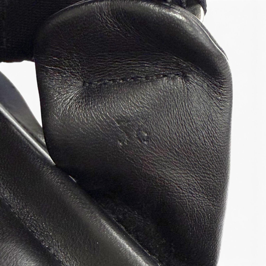 Excellent JIL SANDER Cross-strap leather platform shoes black IT 36 J44WP0002
