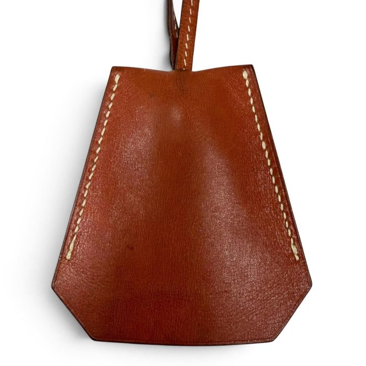 Great HERMES Necklace Margiela era Clochette keyring Brown