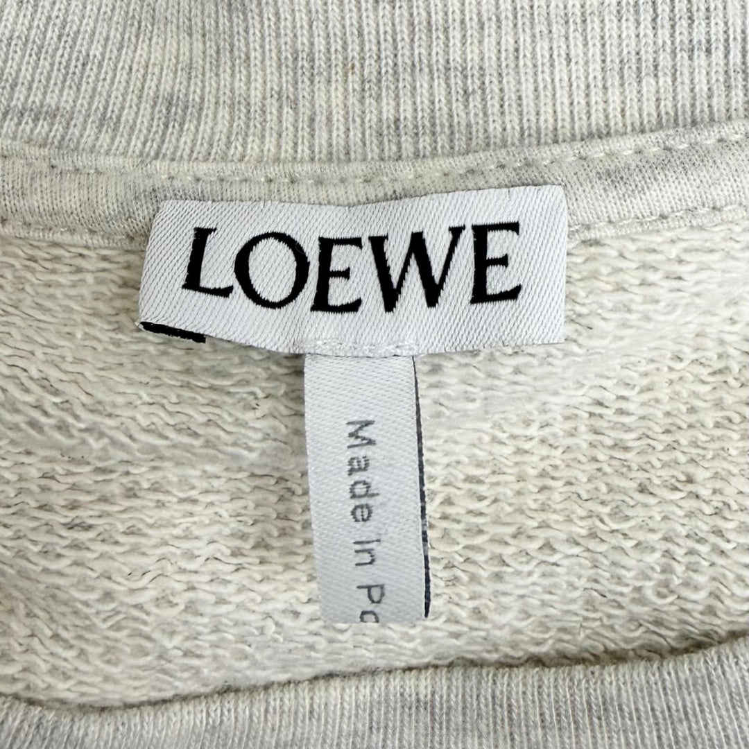 Excellent LOEWE sweat logo embroidery Gray cotton mens M H526Y24J17