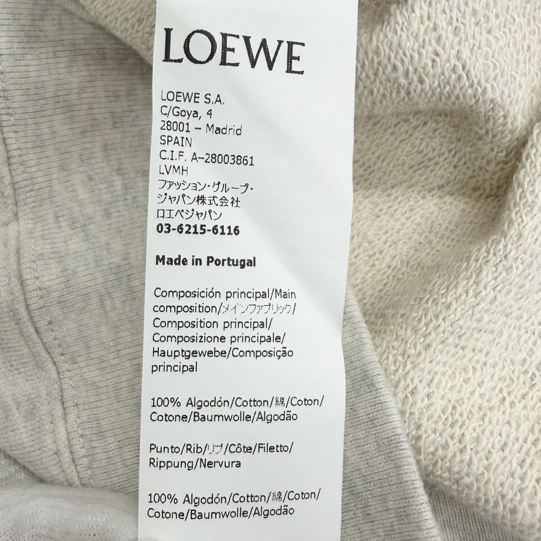 Excellent LOEWE sweat logo embroidery Gray cotton mens M H526Y24J17