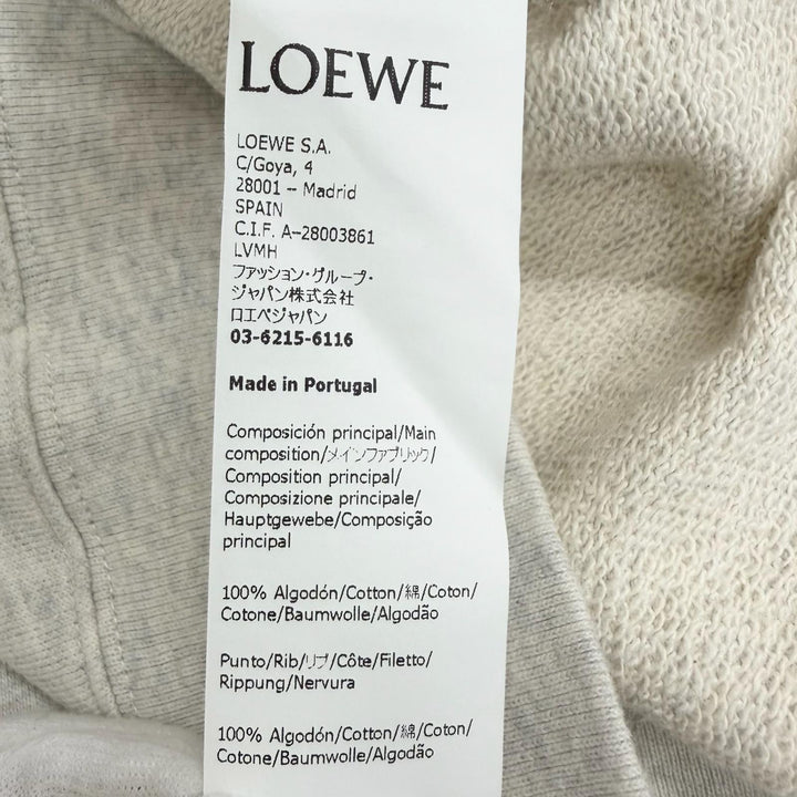 Excellent LOEWE sweat logo embroidery Gray cotton mens M H526Y24J17