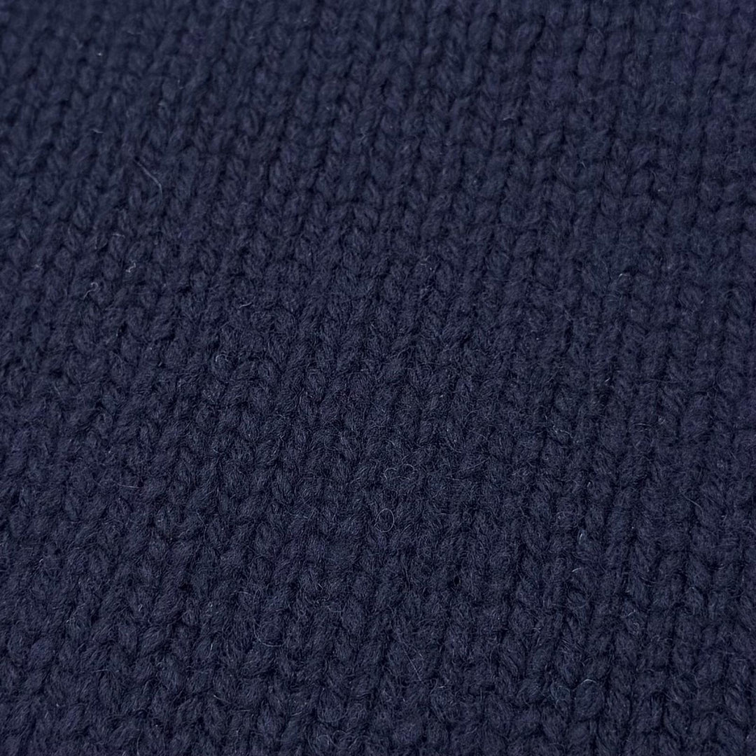 Great PRADA sweater Shetland turtleneck knit Navy Virgin wool mens IT 52 UMR526