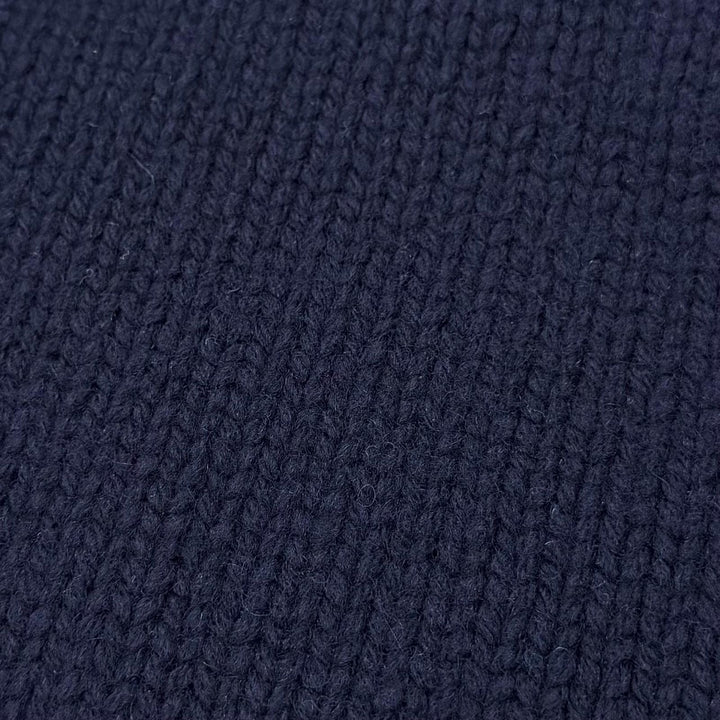 Great PRADA sweater Shetland turtleneck knit Navy Virgin wool mens IT 52 UMR526