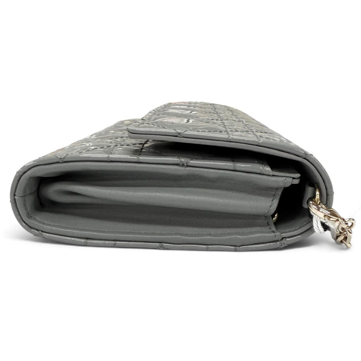 Pristine Christian Dior Purse Lady Dior Cannage Chain Leather Wallet S0020OVRB