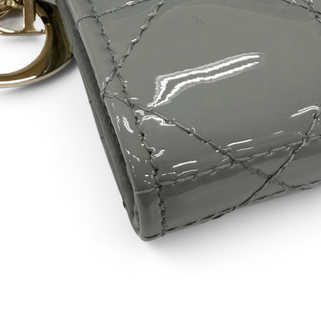 Pristine Christian Dior Purse Lady Dior Cannage Chain Leather Wallet S0020OVRB
