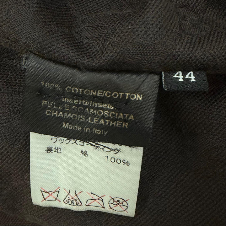 Great GUCCI Jacket Rare Tom Ford era oiled leather Brown cotton mens 44