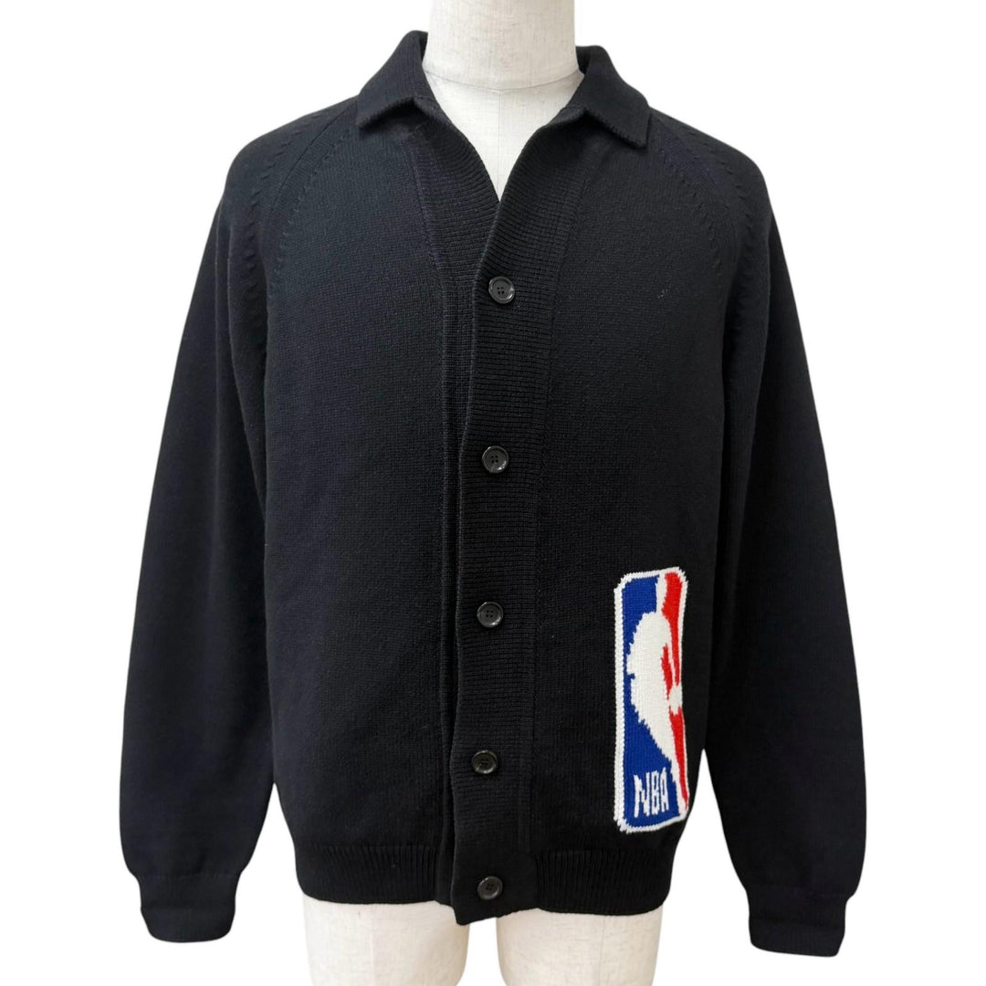 Excellent LOUIS VUITTON NBA cardigan Back LV logo black Nylon mens M