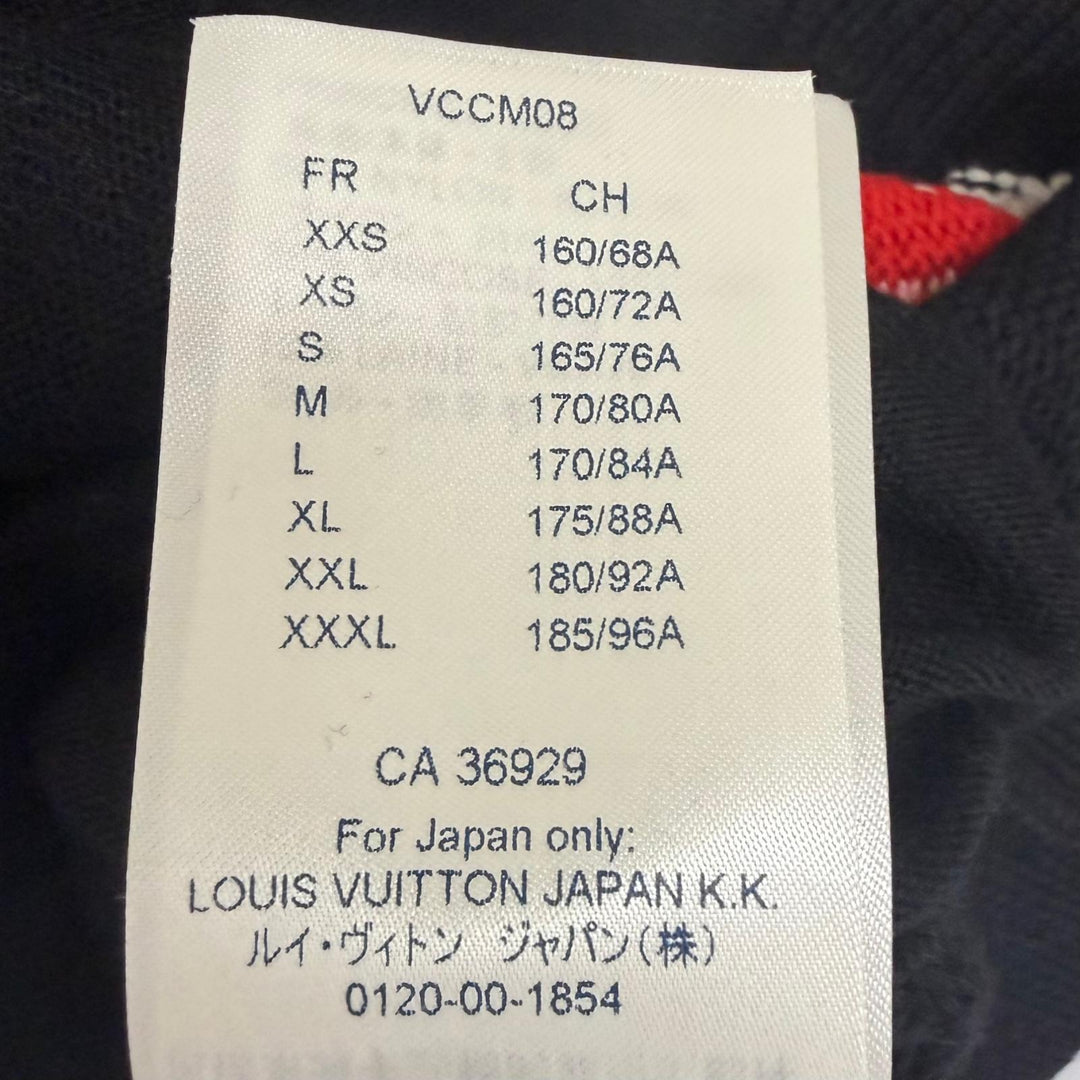 Excellent LOUIS VUITTON NBA cardigan Back LV logo black Nylon mens M