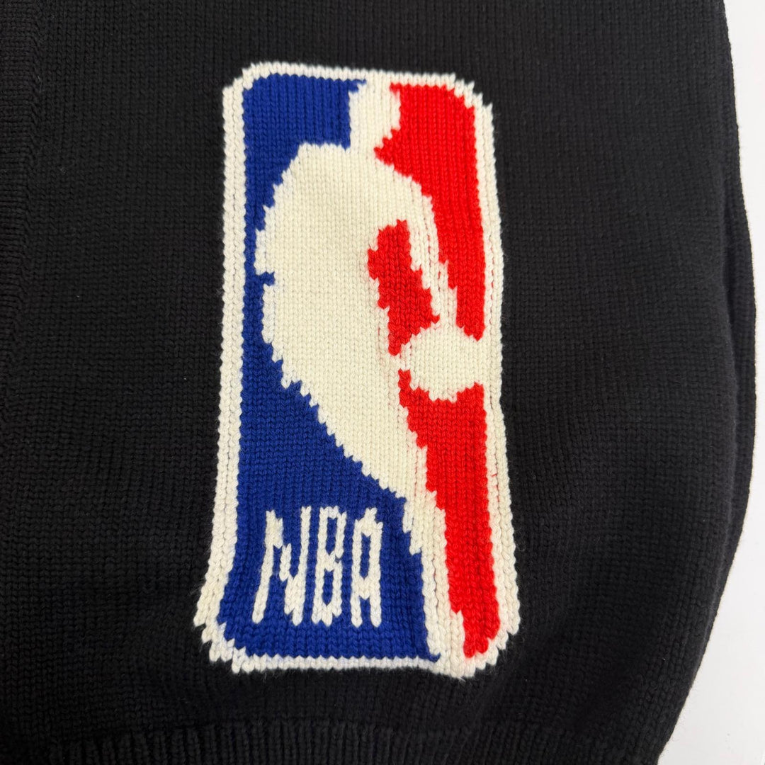 Excellent LOUIS VUITTON NBA cardigan Back LV logo black Nylon mens M