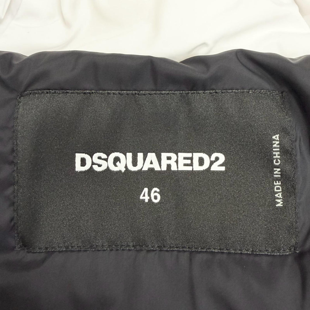 Great DSQUARED2 Down jacket Hooded white polyester mens 46 S71AN0305