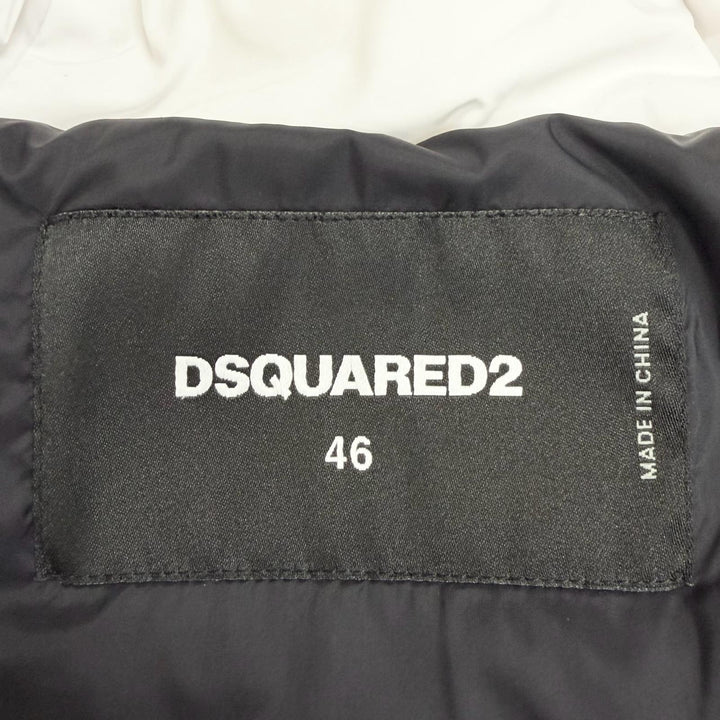Great DSQUARED2 Down jacket Hooded white polyester mens 46 S71AN0305