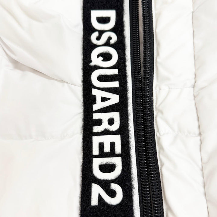 Great DSQUARED2 Down jacket Hooded white polyester mens 46 S71AN0305