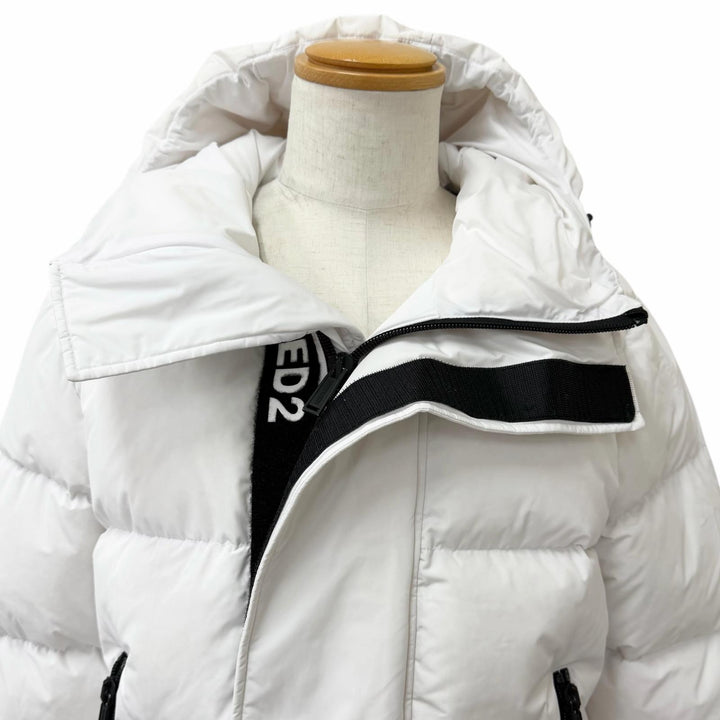Great DSQUARED2 Down jacket Hooded white polyester mens 46 S71AN0305