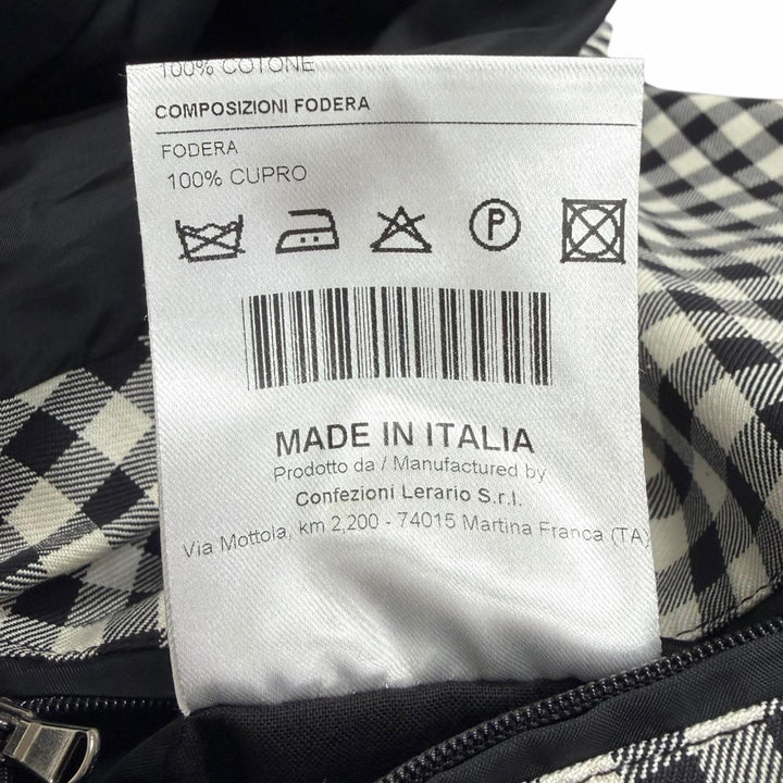Excellent TAGLIATORE coat SALOMON Gingham check belted white