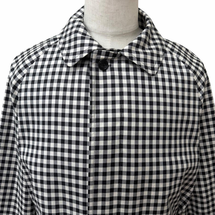 Excellent TAGLIATORE coat SALOMON Gingham check belted white