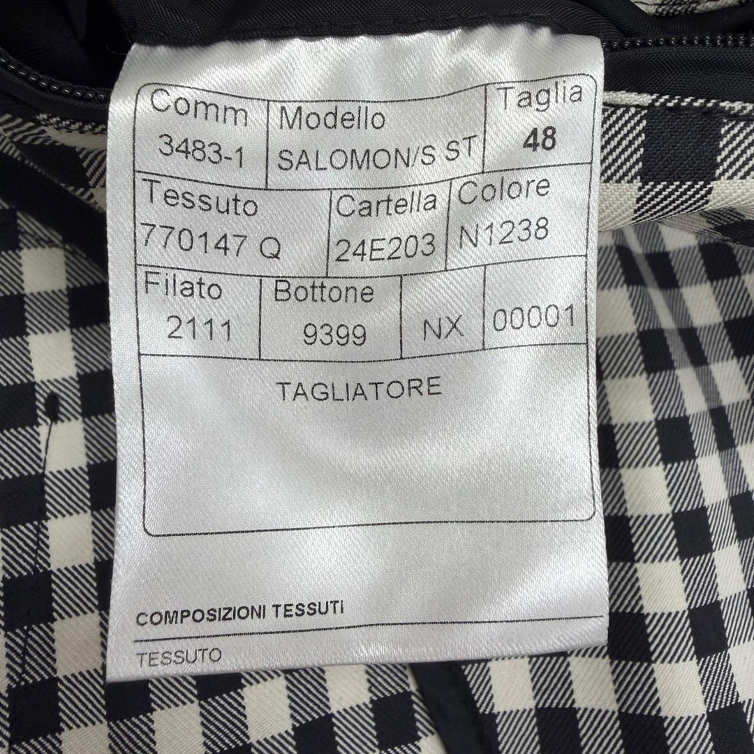 Excellent TAGLIATORE coat SALOMON Gingham check belted white