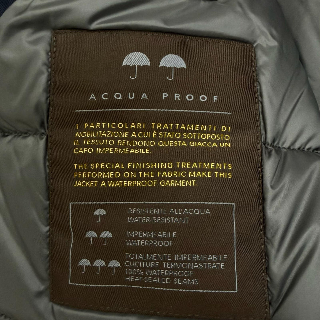 Great MOORER Down jacket ALBINI-PUM Hooded Navy polyester mens IT 52