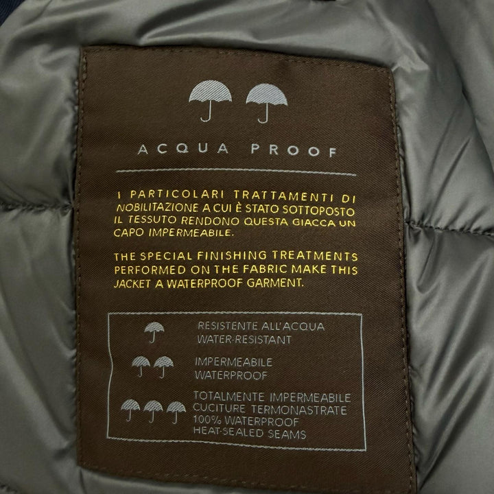 Great MOORER Down jacket ALBINI-PUM Hooded Navy polyester mens IT 52