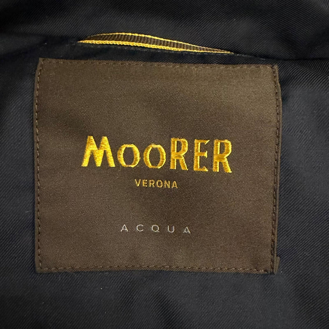 Great MOORER Down jacket ALBINI-PUM Hooded Navy polyester mens IT 52