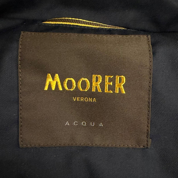 Great MOORER Down jacket ALBINI-PUM Hooded Navy polyester mens IT 52