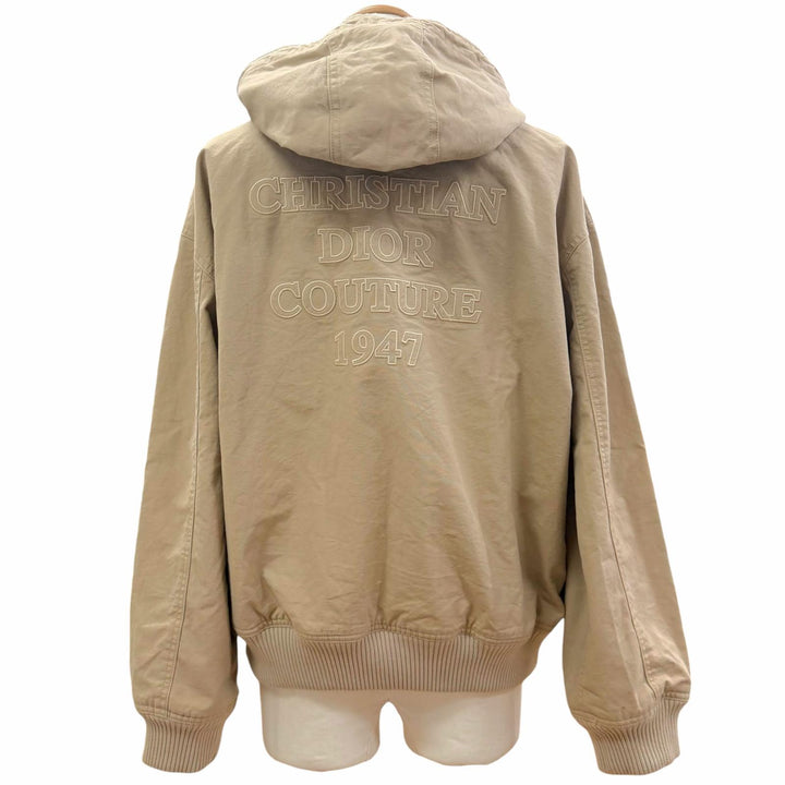 Excellent DIOR hoodie Logo embroidered hooded double-zip blouson 44 383D487BY547