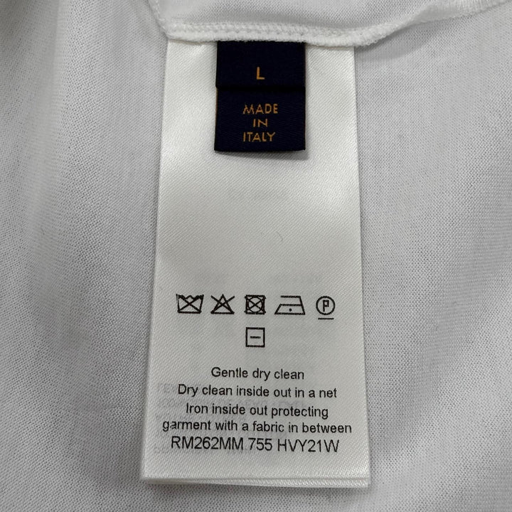 Pristine LOUIS VUITTON Short sleeve T-shirt white cotton mens L 1AK7GW