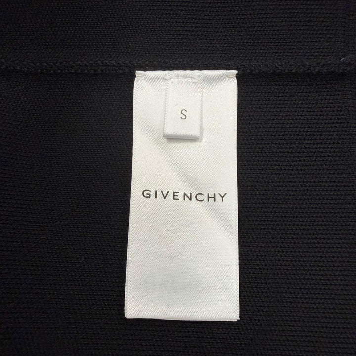 Excellent GIVENCHY sweater Studded Logo Crew Neck Knit black wool S BM90GX4Y54