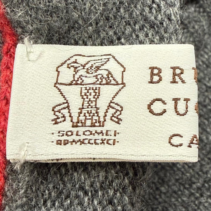 Excellent Brunello Cucinelli sweater Turtleneck knit gray cashmere mens IT 54