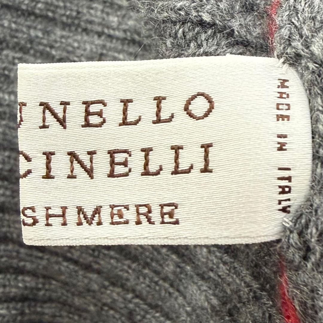 Excellent Brunello Cucinelli sweater Turtleneck knit gray cashmere mens IT 54
