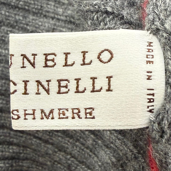 Excellent Brunello Cucinelli sweater Turtleneck knit gray cashmere mens IT 54