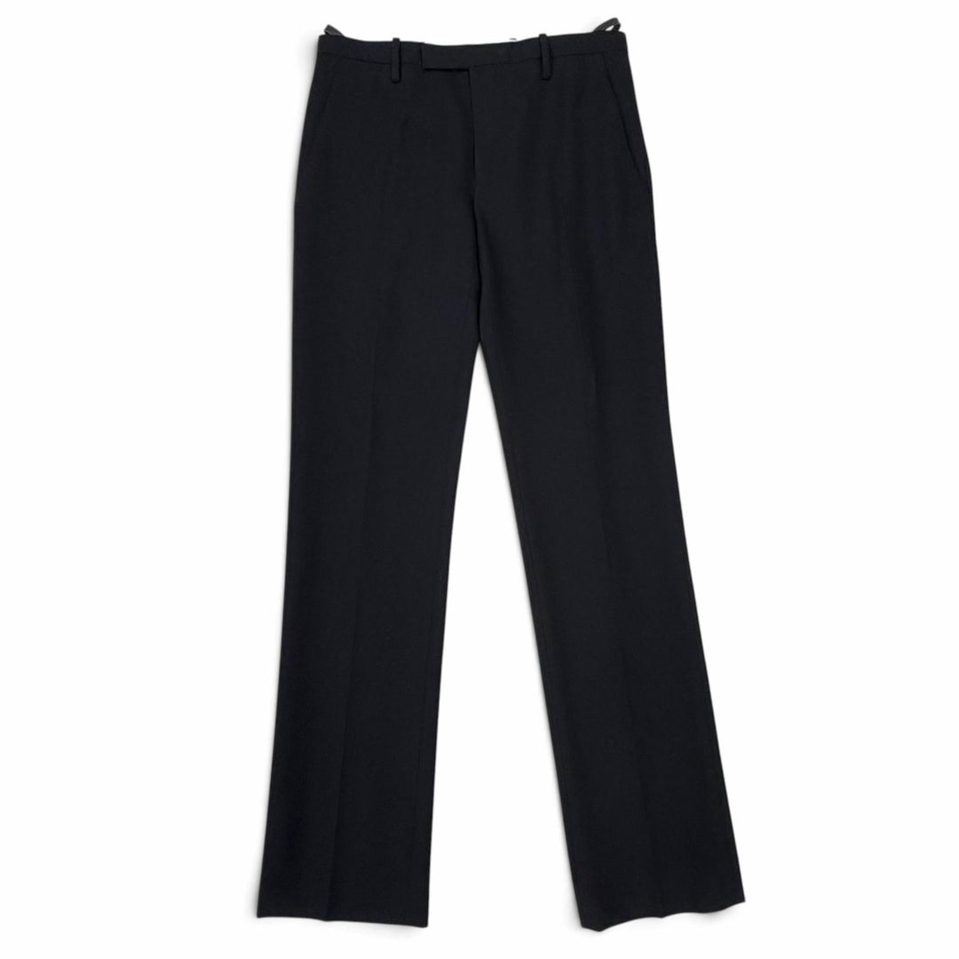 Pristine LOUIS VUITTON Pants Monogram tag slacks black wool Women IT 36