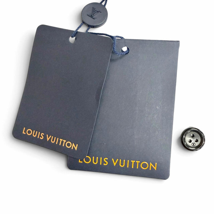 Pristine LOUIS VUITTON Pants Monogram tag slacks black wool Women IT 36