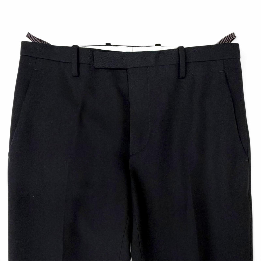Pristine LOUIS VUITTON Pants Monogram tag slacks black wool Women IT 36