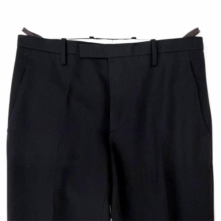 Pristine LOUIS VUITTON Pants Monogram tag slacks black wool Women IT 36