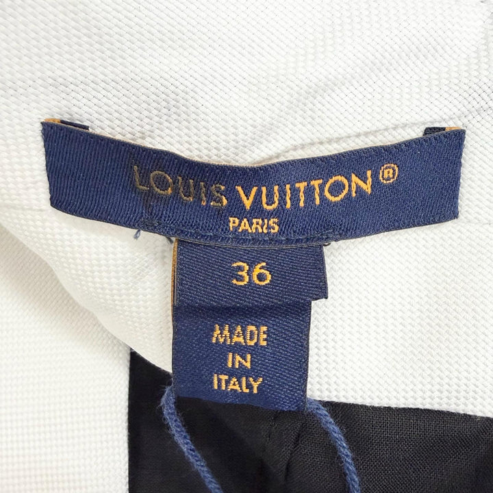 Pristine LOUIS VUITTON Pants Monogram tag slacks black wool Women IT 36