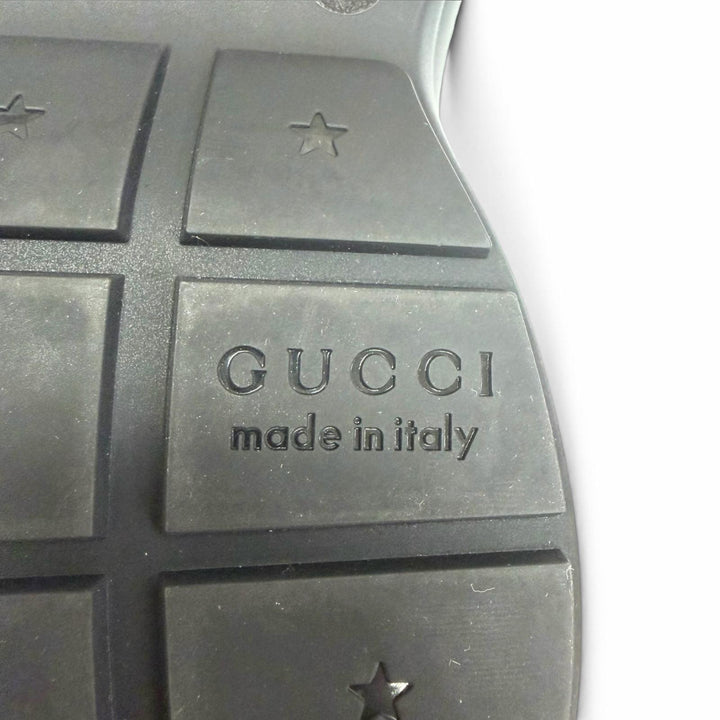 Excellent GUCCI Low cut sneakers Ryton Interlocking G black mens 6.5 757857
