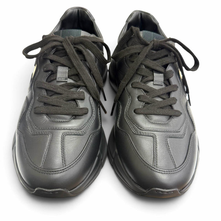 Excellent GUCCI Low cut sneakers Ryton Interlocking G black mens 6.5 757857