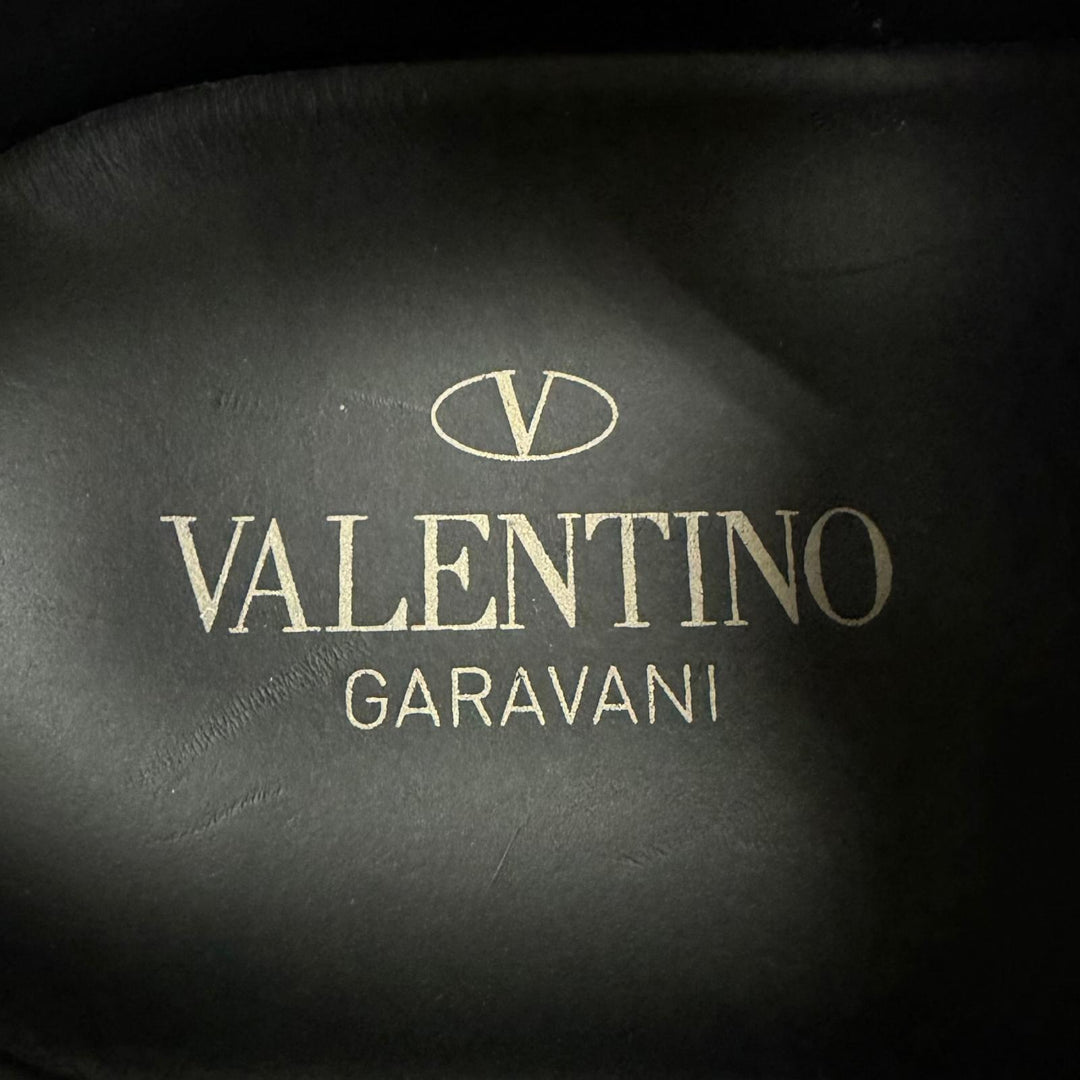 Excellent Valentino Garavani Low cut sneakers VLTN logo black leather mens IT 40