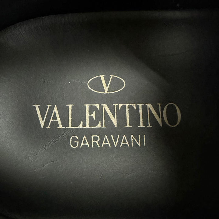 Excellent Valentino Garavani Low cut sneakers VLTN logo black leather mens IT 40