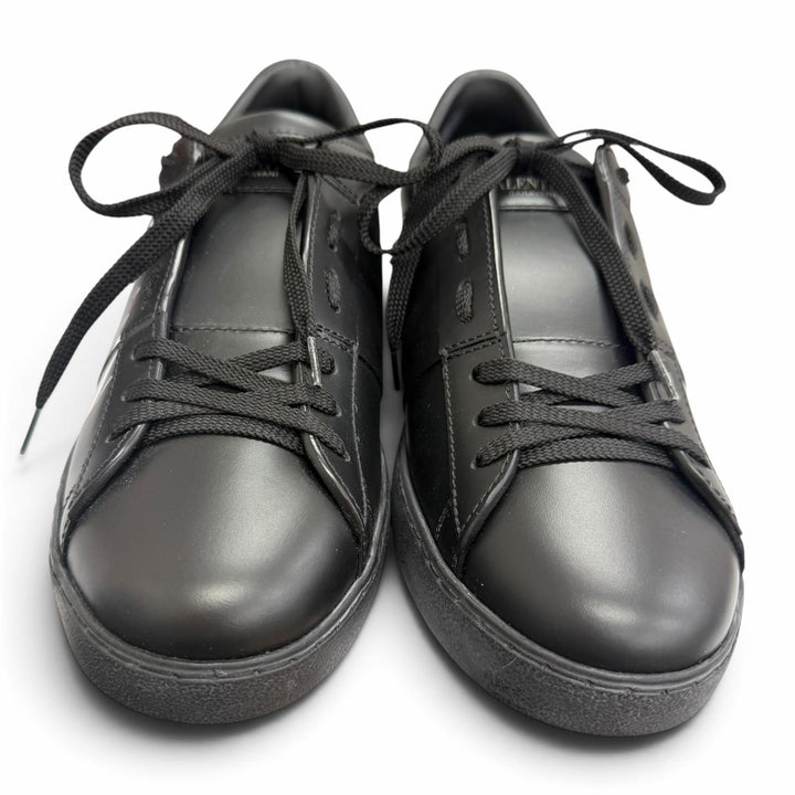 Excellent Valentino Garavani Low cut sneakers VLTN logo black leather mens IT 40