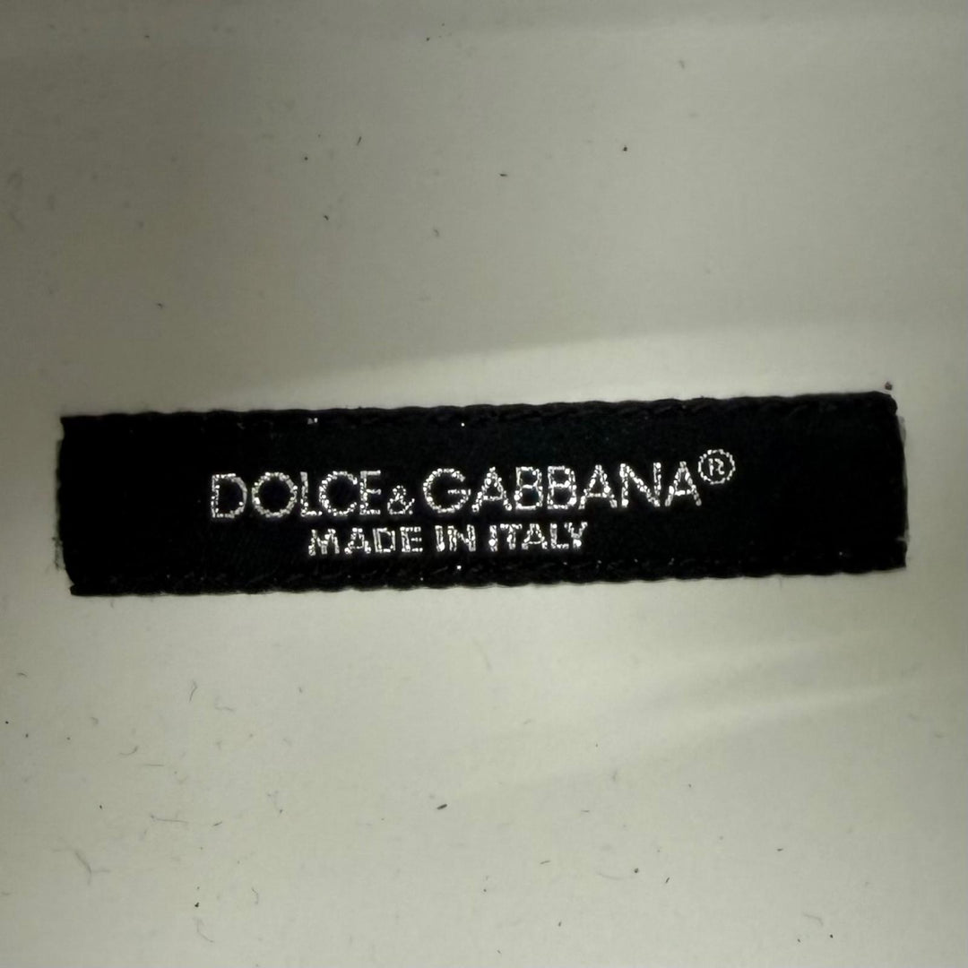 Pristine DOLCE&GABBANA Low cut sneakers Lace up black leather mens 6
