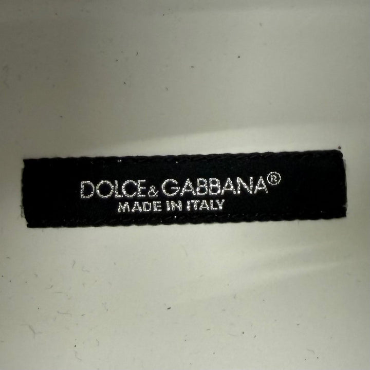Pristine DOLCE&GABBANA Low cut sneakers Lace up black leather mens 6